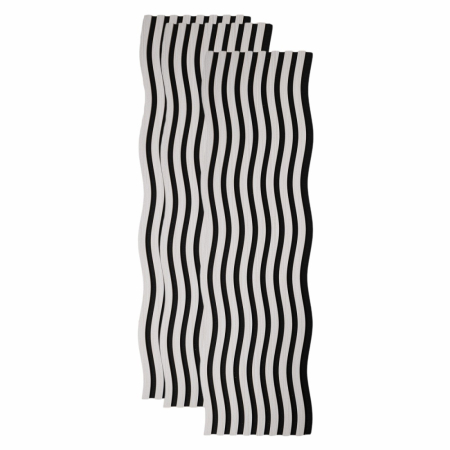 Panouri Decorative - Set 3 Panouri riflaj acustic decorativ, MDF si pasla, Naimeed D6249, 240x30x1.8cm, Stejar Deschis
