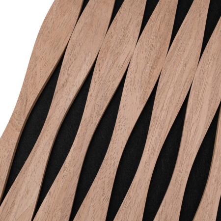Set 3 Panouri riflaj acustic decorativ, MDF si pasla, Naimeed D6250, 240x30x1.8cm, Tec [2]