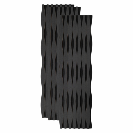 Panouri Decorative - Set 3 Panouri riflaj acustic decorativ, MDF si pasla, Naimeed D6251, 240x30x1.8cm, Stejar Negru