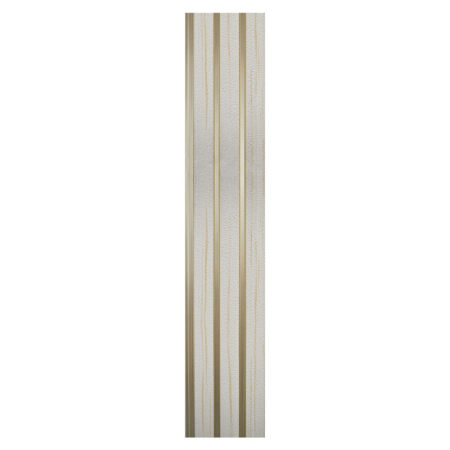 Set 5 panouri decorative, riflaj, polimer rigid, Naimeed D5479, 270x12x1cm, Alb/Auriu [1]