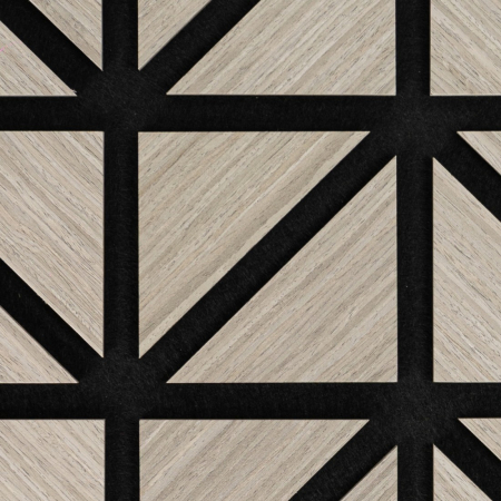 Set 5 Panouri riflaje acustice decorative, HDF si pasla, Naimeed D6752, 50x50x1.8cm, Gri [1]