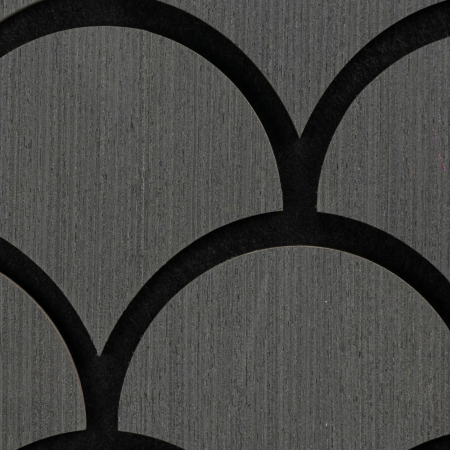 Set 5 Panouri riflaje acustice decorative, HDF si pasla, Naimeed D6762, 60x40x1.8cm, Gri [3]