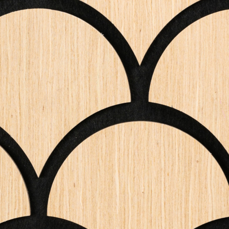 Set 5 Panouri riflaje acustice decorative, HDF si pasla, Naimeed D6763, 60x40x1.8cm, Stejar [3]