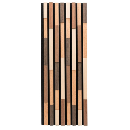 Set 5 Panouri riflaje acustice decorative, HDF si pasla, Naimeed D6779, 80x30x1.8cm, Multicolor [1]