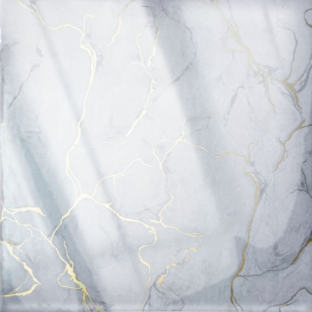 Set 6 panouri decorative autoadezive cu folie de aluminiu, efect marmura,  suprafata acoperita 1.08 m², Naimeed D7106, 60x30 cm, Gri [3]