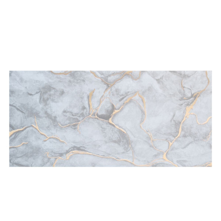 Set 6 panouri decorative autoadezive cu folie de aluminiu, efect marmura,  suprafata acoperita 1.08 m², Naimeed D7106, 60x30 cm, Gri [1]