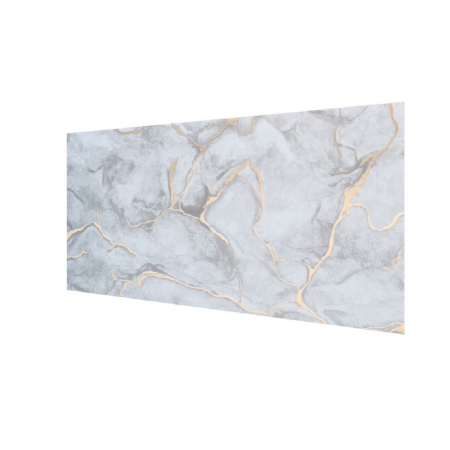 Set 6 panouri decorative autoadezive cu folie de aluminiu, efect marmura,  suprafata acoperita 1.08 m², Naimeed D7106, 60x30 cm, Gri [2]