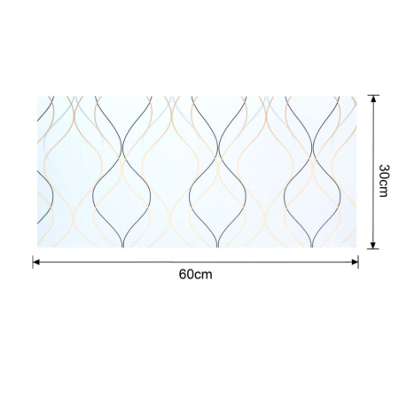 Set 6 panouri decorative autoadezive cu folie de aluminiu, efect marmura, suprafata acoperita 1.08 m², Naimeed D7110, 60x30 cm, Alb [9]
