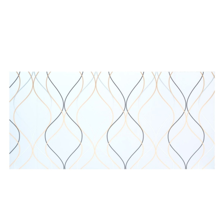 Set 6 panouri decorative autoadezive cu folie de aluminiu, efect marmura, suprafata acoperita 1.08 m², Naimeed D7110, 60x30 cm, Alb [1]