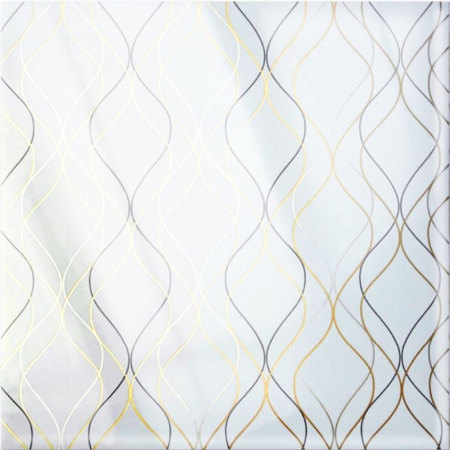 Set 6 panouri decorative autoadezive cu folie de aluminiu, efect marmura, suprafata acoperita 1.08 m², Naimeed D7110, 60x30 cm, Alb [3]