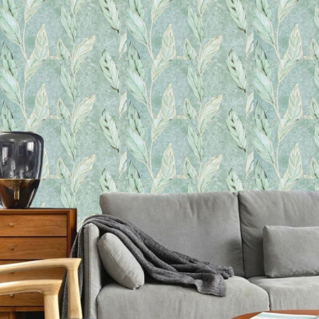 Set 6 panouri decorative autoadezive cu folie de aluminiu, efect marmura, suprafata acoperita 1.08 m², Naimeed D7115, 60x30 cm, Verde [5]