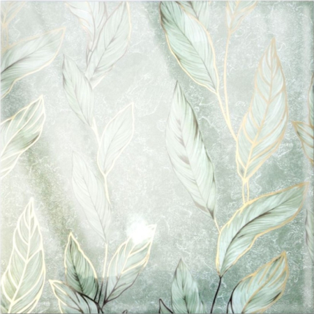 Set 6 panouri decorative autoadezive cu folie de aluminiu, efect marmura, suprafata acoperita 1.08 m², Naimeed D7115, 60x30 cm, Verde [3]