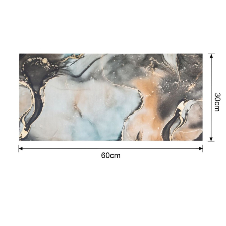 Set 6 panouri decorative autoadezive cu folie de aluminiu, efect marmura,  suprafata acoperita 1.08 m², Naimeed D7116, 60x30 cm, Multicolor [9]