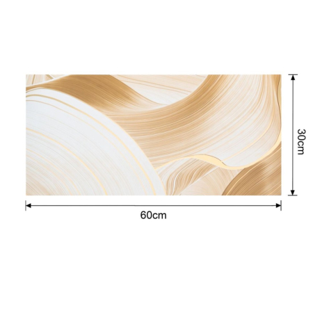 Set 6 panouri decorative autoadezive cu folie de aluminiu, efect marmura,  suprafata acoperita 1.08 m², Naimeed D7119, 60x30 cm, Crem [9]