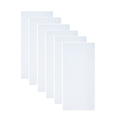 Panouri Decorative - Set 6 panouri decorative autoadezive cu folie de aluminiu, efect marmura, suprafata acoperita 1.08 m², Naimeed D7121, 60x30 cm, Gri deschis