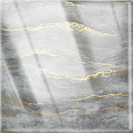 Set 6 panouri decorative autoadezive cu folie de aluminiu, efect marmura,  suprafata acoperita 1.08 m², Naimeed D7126, 60x30 cm, Gri inchis [3]
