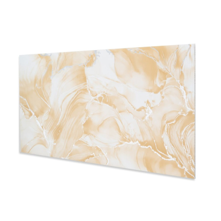 Set 6 panouri decorative autoadezive cu folie de aluminiu, efect marmura,  suprafata acoperita 1.08 m², Naimeed D7131, 60x30 cm, Crem [2]
