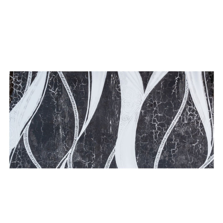 Set 6 panouri decorative autoadezive cu folie de aluminiu, efect marmura,  suprafata acoperita 1.08 m², Naimeed D7132, 60x30 cm, Negru [1]
