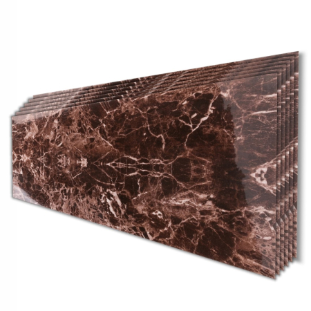 Panouri Decorative - Set 6 panouri decorative, Naimeed D6571, Autoadeziv, aspect lucios, suprafata acoperita 1.08 mp, 30x60 cm, Maro