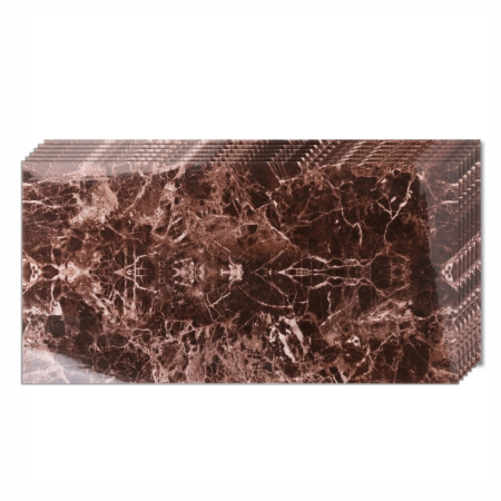 Set 6 panouri decorative, Naimeed D6571, Autoadeziv, aspect lucios, suprafata acoperita 1.08 mp, 30x60 cm, Maro [1]