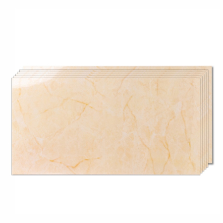 Set 6 panouri decorative, Naimeed D6574, Autoadeziv, aspect lucios, suprafata acoperita 1.08 mp, 30x60 cm, Crem [1]