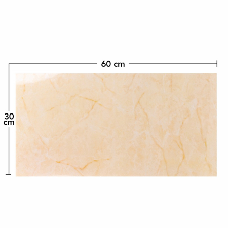 Set 6 panouri decorative, Naimeed D6574, Autoadeziv, aspect lucios, suprafata acoperita 1.08 mp, 30x60 cm, Crem [2]