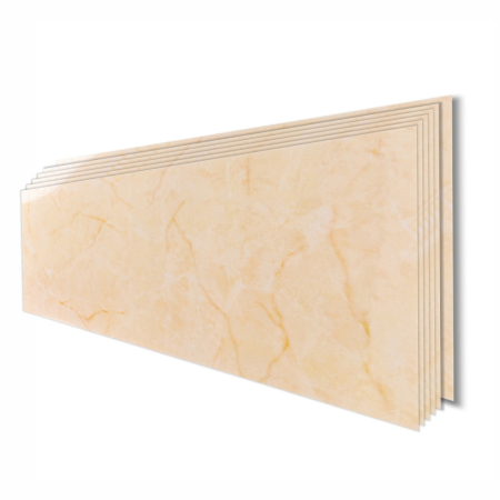 Panouri Decorative - Set 6 panouri decorative, Naimeed D6574, Autoadeziv, aspect lucios, suprafata acoperita 1.08 mp, 30x60 cm, Crem