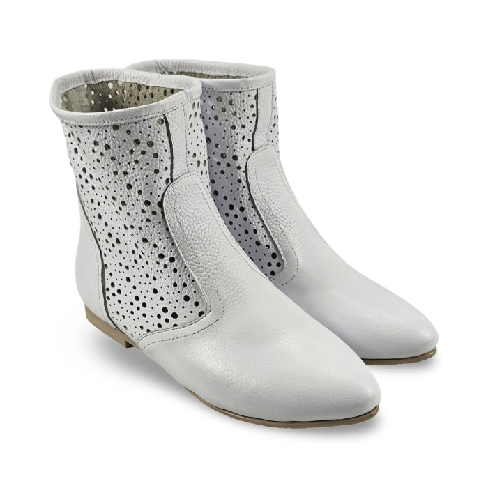 Cizme primavara-vara din piele DM 2114 alb [2]
