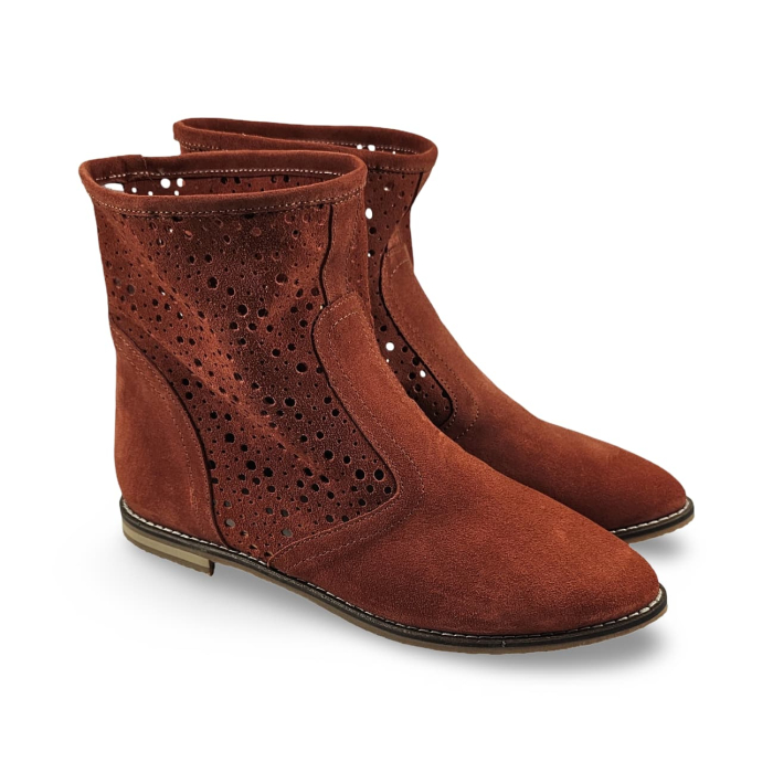 Cizme primavara-vara din piele DM 2114 caramiziu [3]