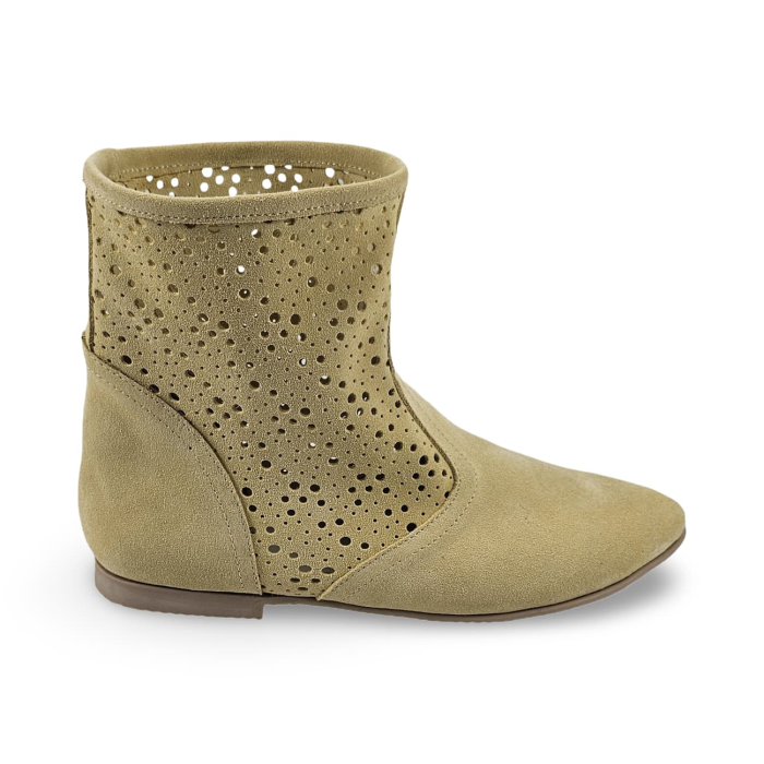 Cizme primavara-vara din piele DM 2114 - bej velur [3]