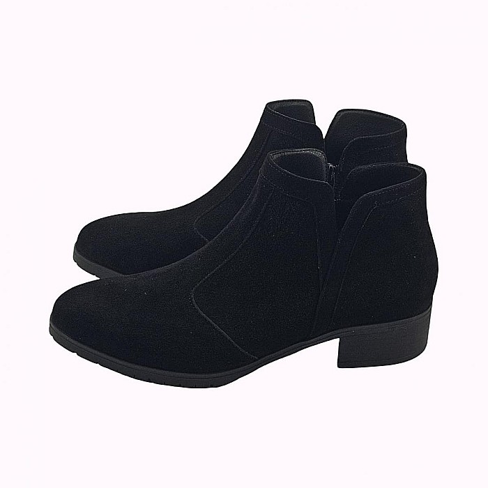 Botine cu toc mediu din piele DM 2517 [3]
