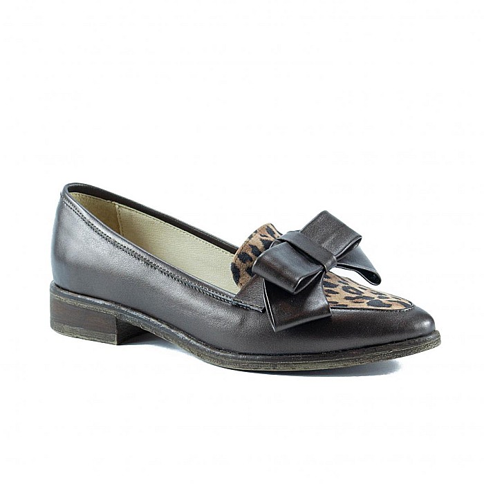 Mocasini animal print cu fundita DM2013 [3]