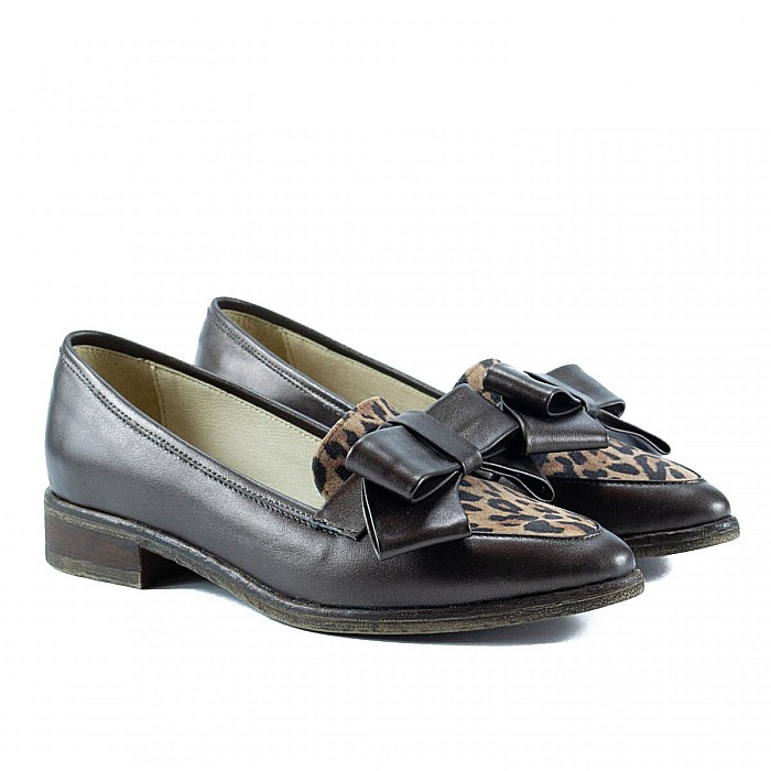 Mocasini animal print cu fundita DM2013 [4]