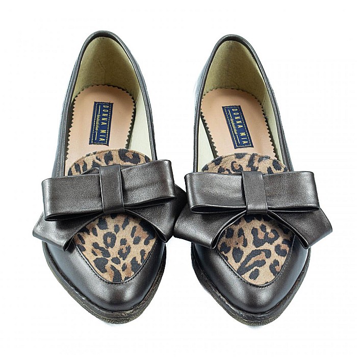 Mocasini animal print cu fundita DM2013 [5]