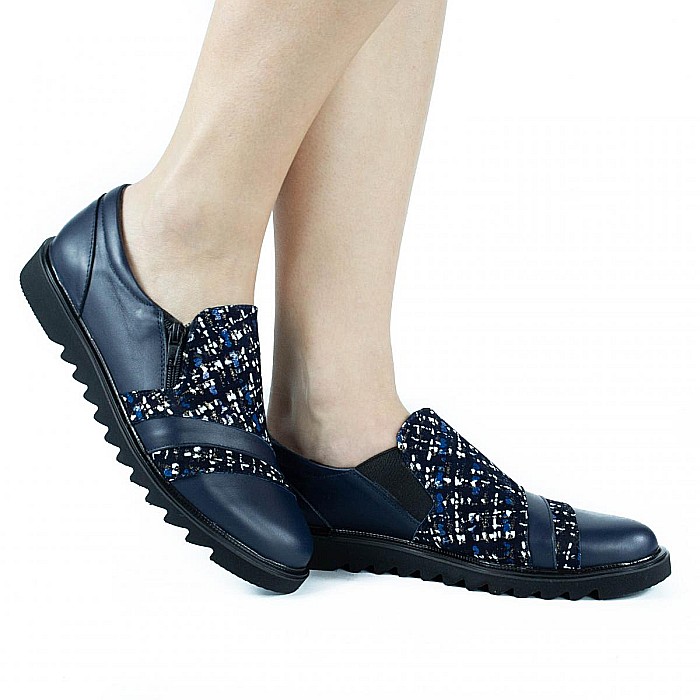 Pantofi casual cu fermoar si aspect pictat DM2102 [5]