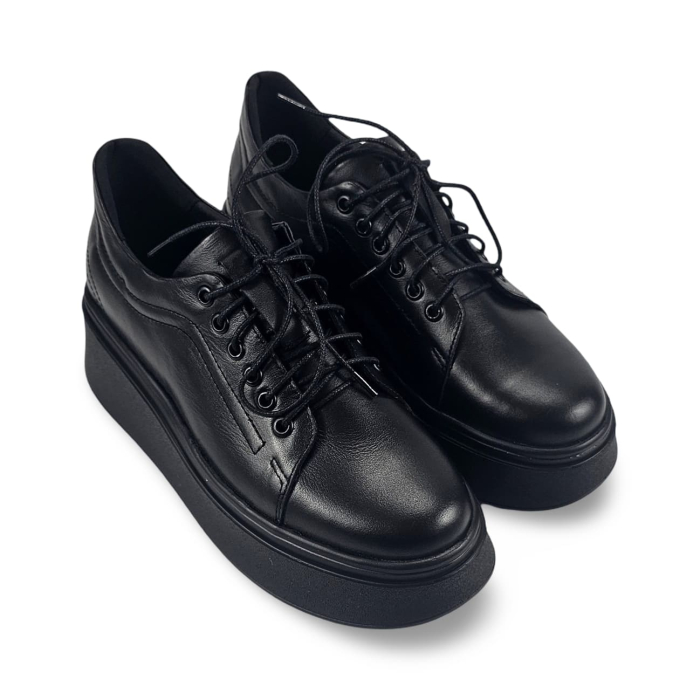 Pantofi casual din piele naturala DM 2507 negru [5]