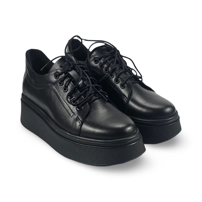 Pantofi casual din piele naturala DM 2507 negru [4]