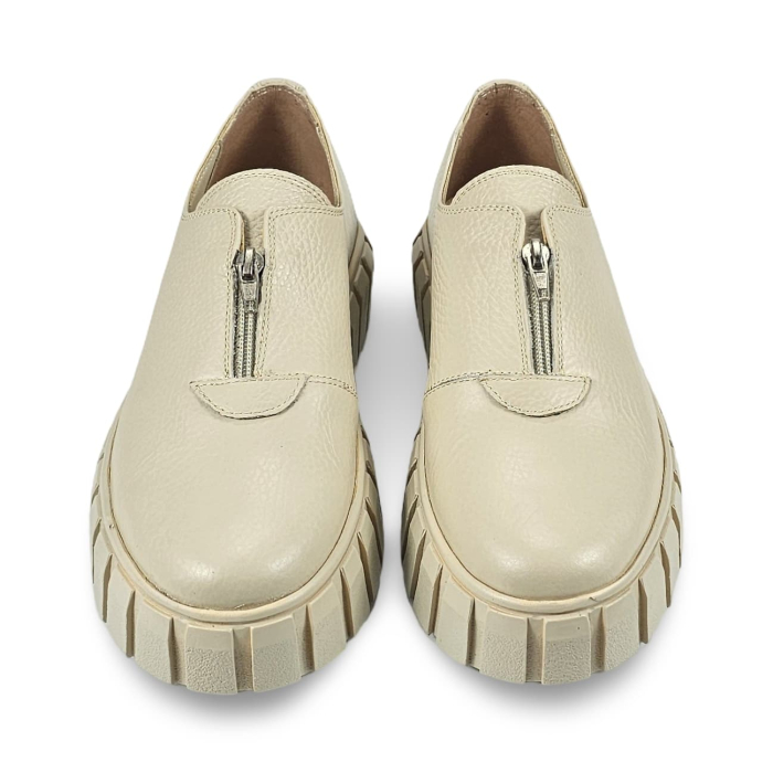 Pantofi casual din piele naturala DM 2520 Bej [4]