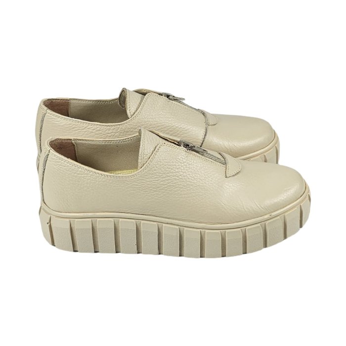 Pantofi casual din piele naturala DM 2520 Bej [3]