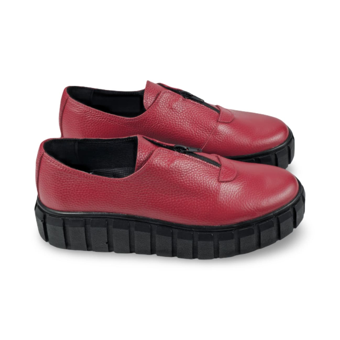 Pantofi casual din piele naturala DM 2520 - Rosu [3]