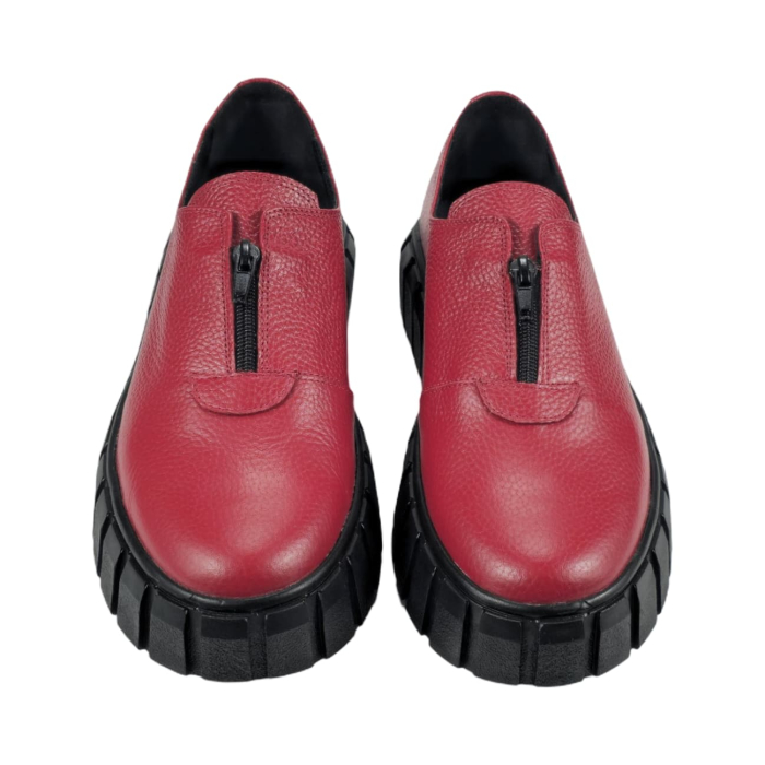 Pantofi casual din piele naturala DM 2520 - Rosu [4]