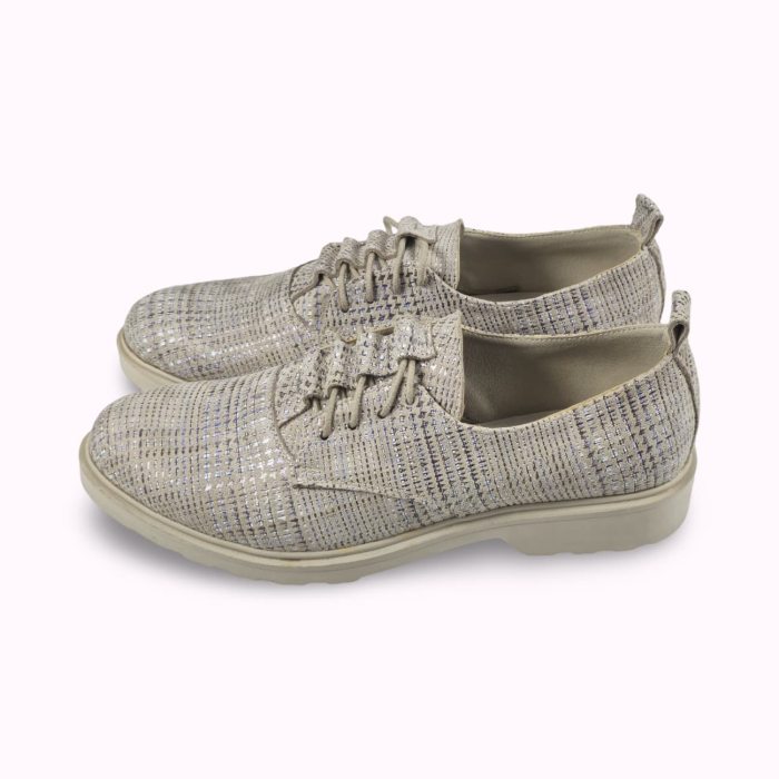 Pantofi casual din piele naturala DM 2521 Bej fantezie [3]