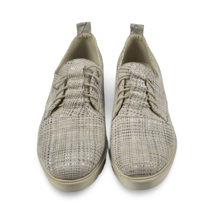 Pantofi casual din piele naturala DM 2521 Bej fantezie [4]