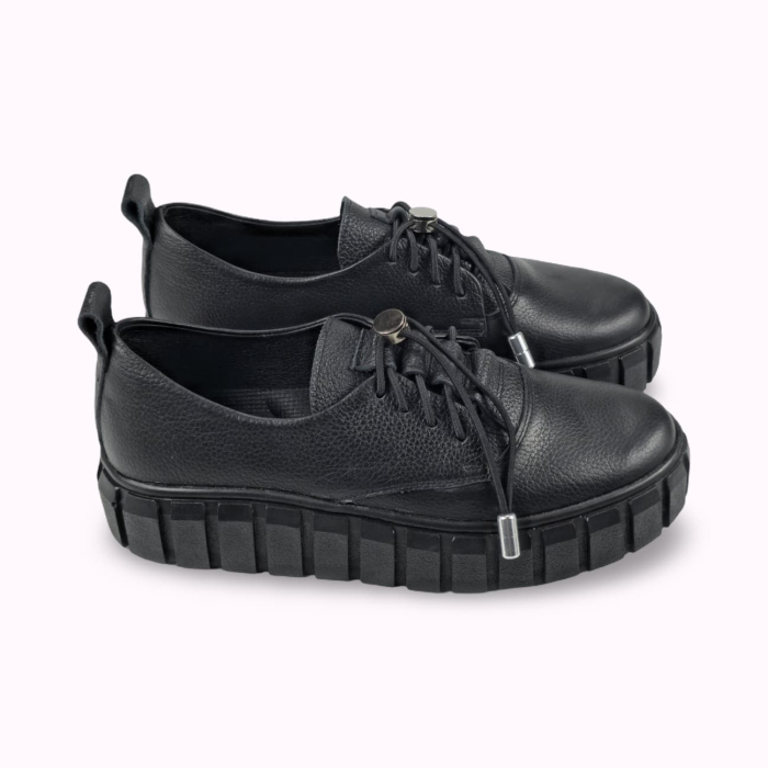Pantofi casual din piele naturala DM 2521Z Negru [4]
