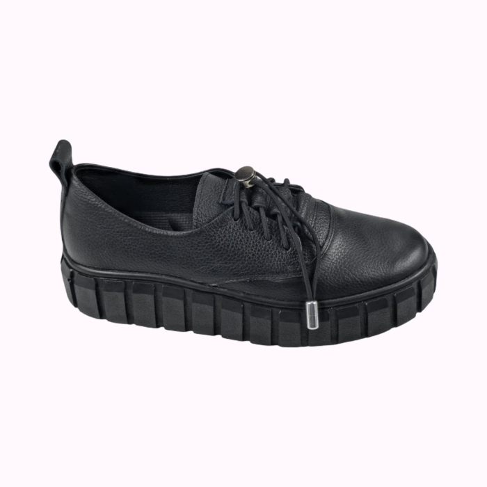 Pantofi casual din piele naturala DM 2521Z Negru [2]