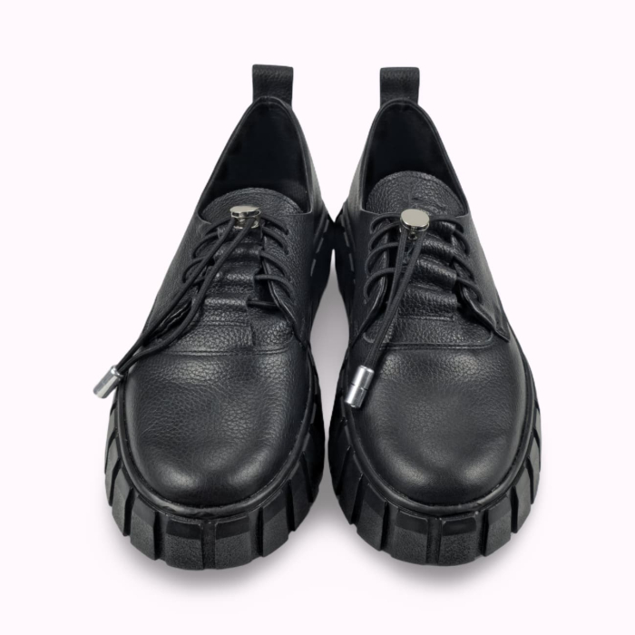 Pantofi casual din piele naturala DM 2521Z Negru [4]