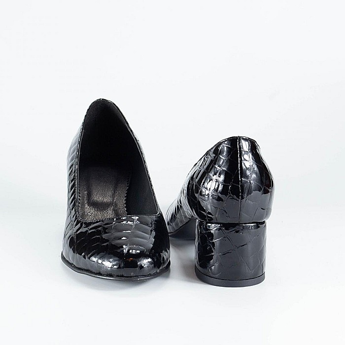 Pantofi cu toc mediu croco DM1914 [4]