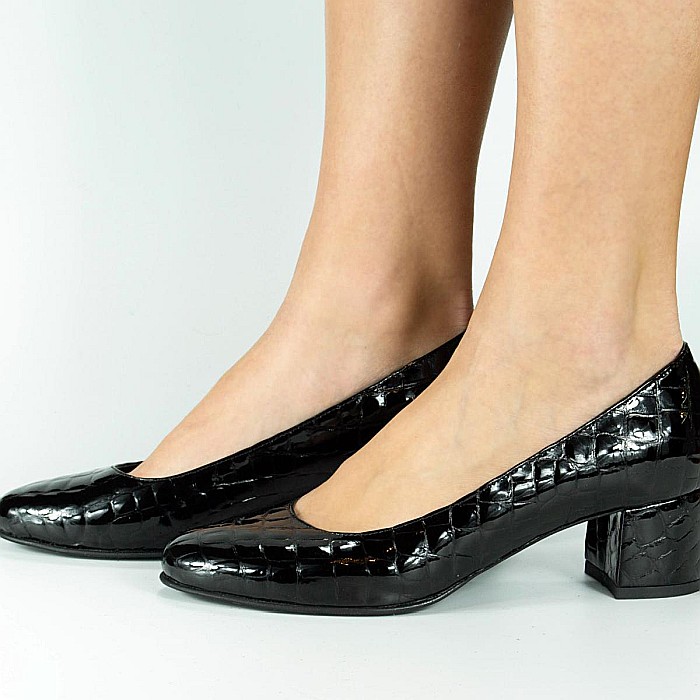 Pantofi cu toc mediu croco DM1914 [5]