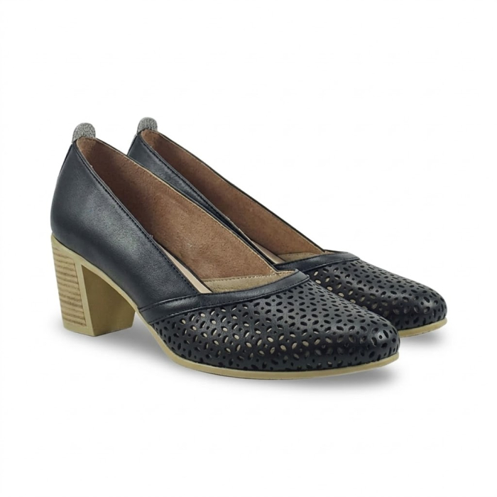 Pantofi perforati cu talpa usoara DM 2605 negru [2]