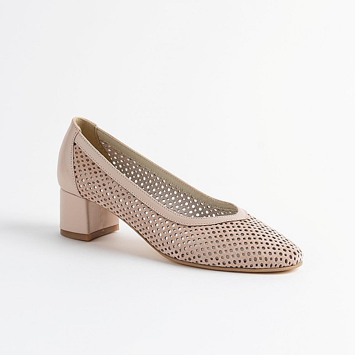 Pantofi perforati cu toc mediu DM 2211 [2]